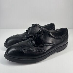 Red Wing Men's US 10D‎ Black Leather Wingtip Oxford Brogue Safety Toe Shoes